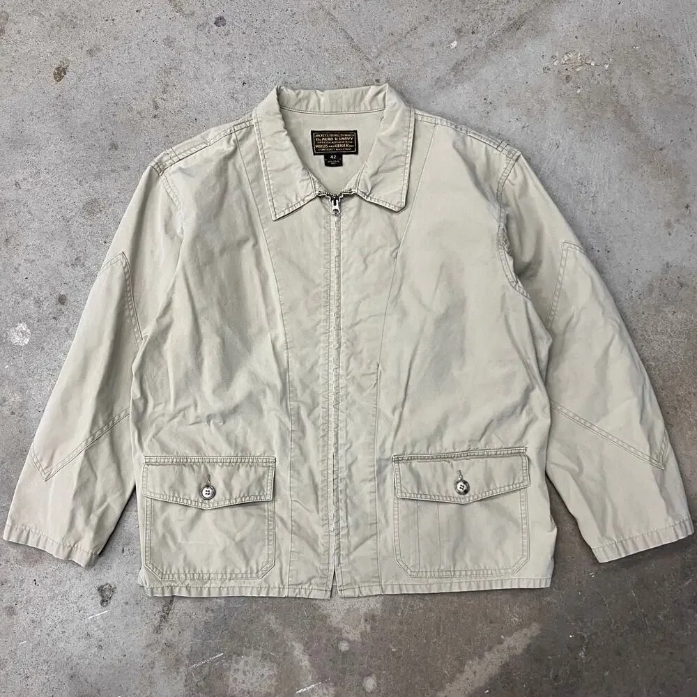 Vintage Willis And Geiger Summer Flying Jacket M421a USA Made Size 42 Tan